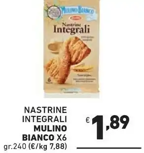 Ok Market Mulino Bianco Mulino Bianco - Nastrine Integrali 100% Farina Integrale 240 g(ml) offerta
