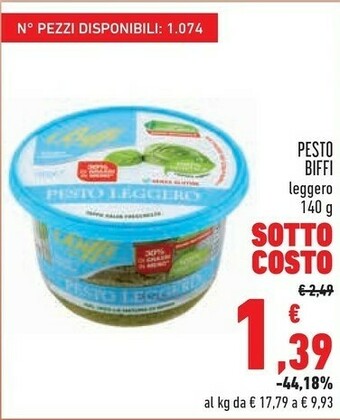Conad Biffi Pesto offerta