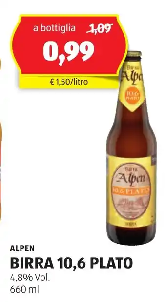 ALPEN BIRRA 10,6 PLATO 660 ml