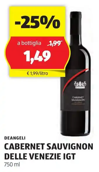 ALDI DEANGELI CABERNET SAUVIGNON DELLE VENEZIE IGT 750 ml offerta
