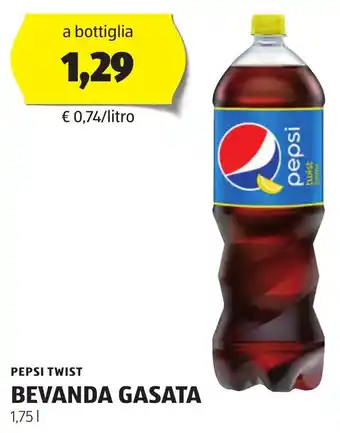 ALDI PEPSI TWIST BEVANDA GASATA 1,75 l offerta