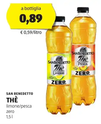SAN BENEDETTO THÈ limone/pesca zero 1,5 l