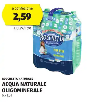 ROCCHETTA NATURALE ACQUA NATURALE OLIGOMINERALE 6 x 1,5 l