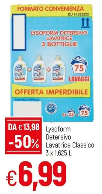 Famila Lysoform Detersivo Lavatrice Classico 3x1,625l offerta