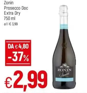 Famila Zonin Prosecco Doc Extra Dry 750ml offerta