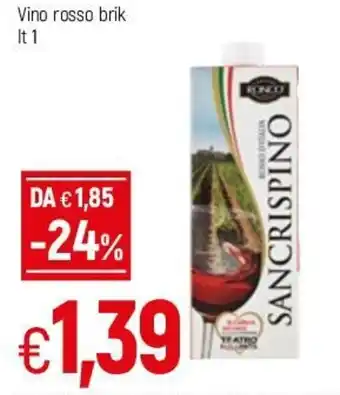 Famila Sancrispino Vino rosso brik 1lt offerta