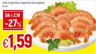 Famila Code di gamberi argentino decongelato offerta