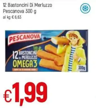 Famila Pescanova 12 Bastoncini di Merluzzo Pescanova 300g offerta