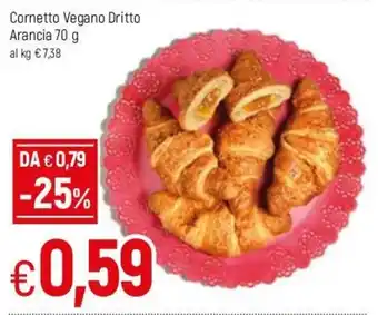 Famila Cornetto Vegano Dritto Arancia 70g offerta