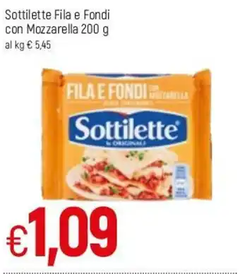 Famila Sottilette Fila e Fondi con Mozzarella 200g offerta