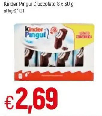 Famila Kinder Pinguí Cioccolato 8x30g offerta