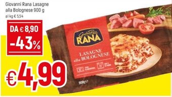 Famila Giovanni Rana Lasagne alla Bolognese 900g offerta