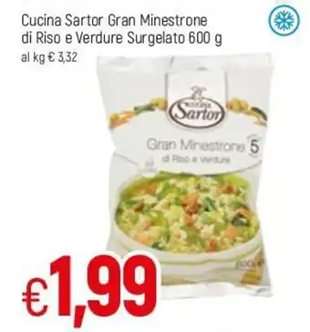 Famila Cucina Sartor Gran Minestrone di Riso e Verdure Surgelato 600g offerta