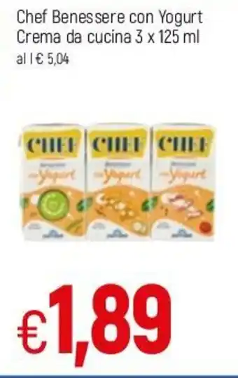 Famila Chef Benessere con Yogurt Crema da cucina 3x125ml offerta