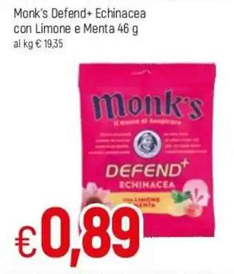 Famila Monk's Defend+ Echinacea con Limone e Menta 46g offerta