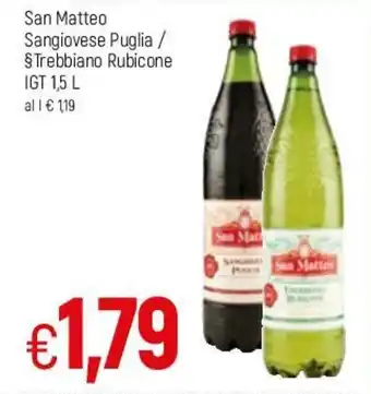 Famila San Matteo Sangiovese Puglia/ Trebbiano Rubicone IGT 1,5l offerta
