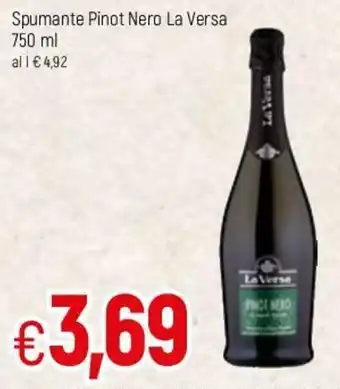 Famila Spumante Pinot Nero La Versa 750ml offerta