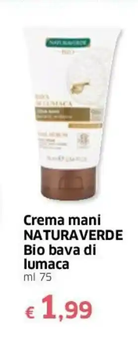 Famila Natura Verde Bio bava di lumaca crema mani 75ml offerta