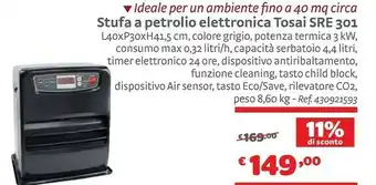 Bricocenter Stufa A Petrolio Elettronica Tosai SRE 301 offerta