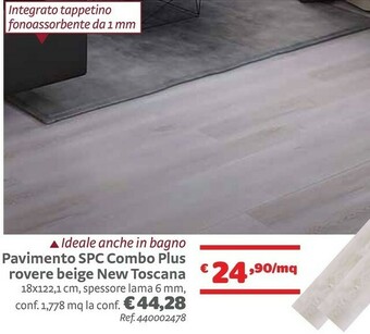 New Toscana Pavimento SPC Combo Plus Rovere Beige