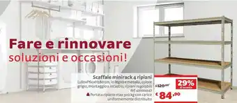 Bricocenter Scaffale Minirack 4 Ripiani offerta