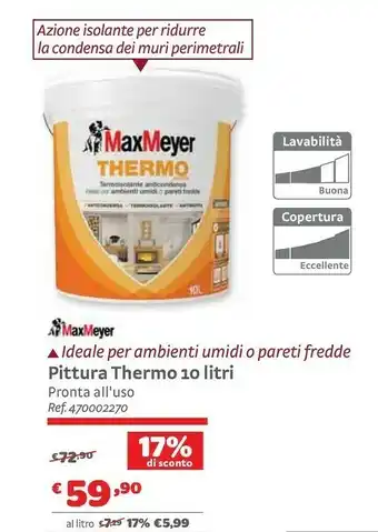 Bricocenter Maxmeyer Pittura Thermo 10 Litri offerta