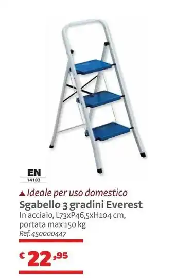 Bricocenter Everest Sgabello 3 Gradini offerta