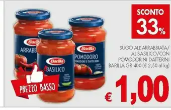 Crai Barilla Sughi per pasta offerta