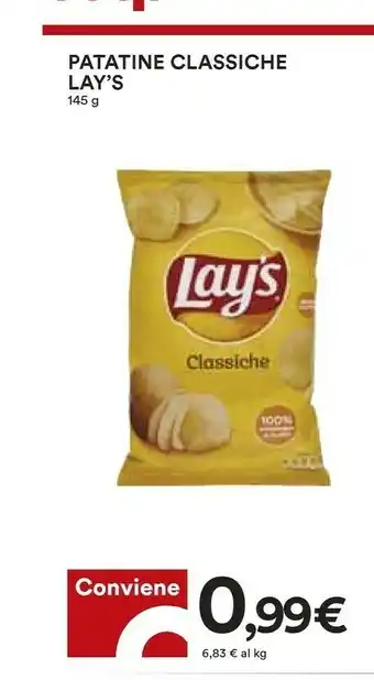 Coop Lay's - Patatine Classiche 145 G(ml) offerta