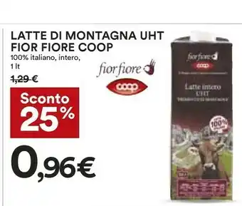 Coop Coop Latte Di Montagna Uht Fior Fiore offerta