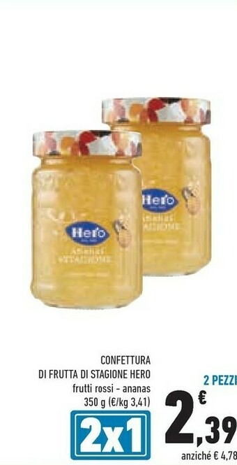 Conad Hero - Confettura Extra Di Ananas Di Stagione 350 G(ml) offerta