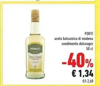 Conad Ponti Aceto Balsamico Di Modena 500 G(ml) offerta