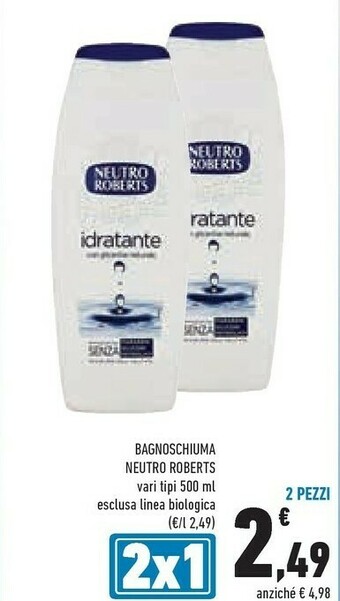 Conad Neutro Roberts Bagnoschiuma offerta