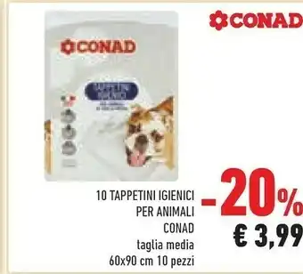 Conad Conad 10 Tappetini Igienici Per Animali offerta