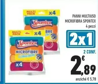 Conad Spontex Panni Multiuso Microfibra offerta