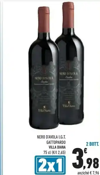 Conad Villa Diana Nero D'avola Igt Gattopardo 75 Cl offerta