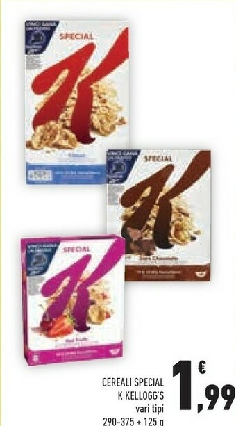 Conad Kelloggs Cereali Special K offerta