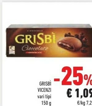 Conad Matilde Vicenzi - Grisbì Cioccolato 150 G(ml) offerta