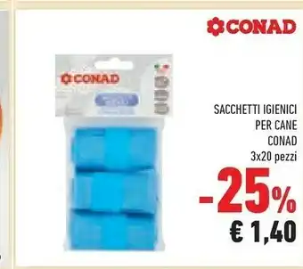 Conad Conad Sacchetti Igienici Per Cane offerta