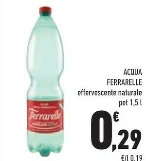 Conad Ferrarelle Acqua Minerale Effervescente Naturale offerta