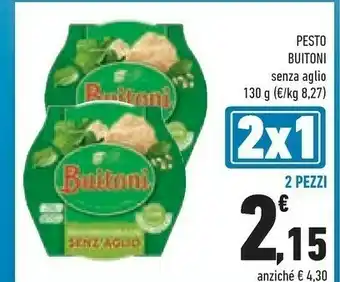 Conad Buitoni Pesto Senza Aglio offerta