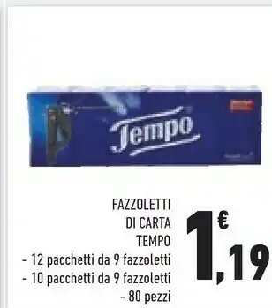 Conad Tempo Fazzoletti Di Carta offerta