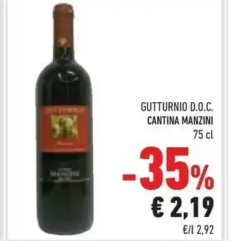 Conad Cantina Manzini Gutturnio Doc offerta