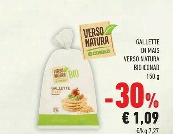 Conad Natura bio Gallette di mais offerta