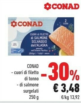 Conad Dell Filetti di salmone offerta