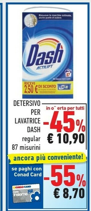 Conad Dash Detersivo in polvere offerta