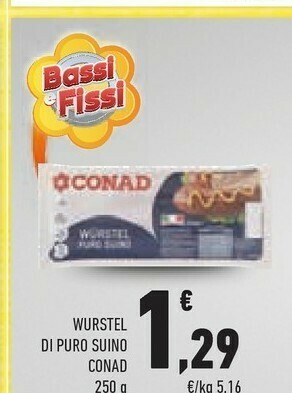 Conad Wurstel offerta