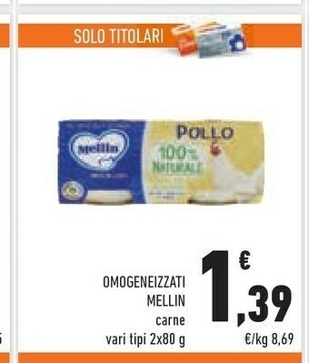 Conad Mellin Omogeneizzati offerta