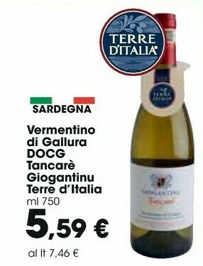 Carrefour Market Giocantinu - Vermentino Di Gallura 750 G(ml) offerta