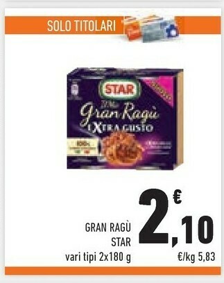 Conad Star Ragù offerta